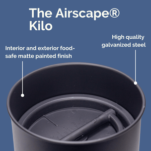 Δοχείο Αποθήκευσης Καφέ Airscape Kilo Ματ Λευκό