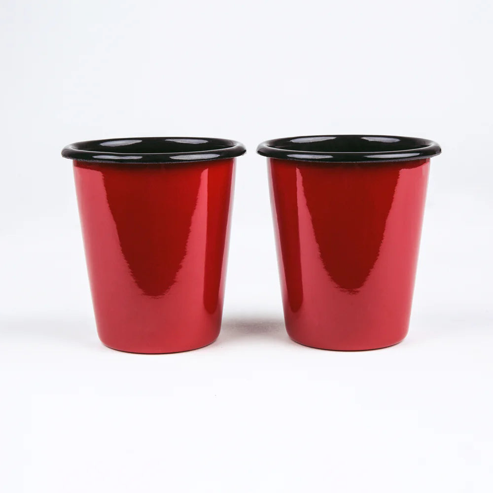 Ποτήρι Εμαγιέ 400ml Κόκκινο