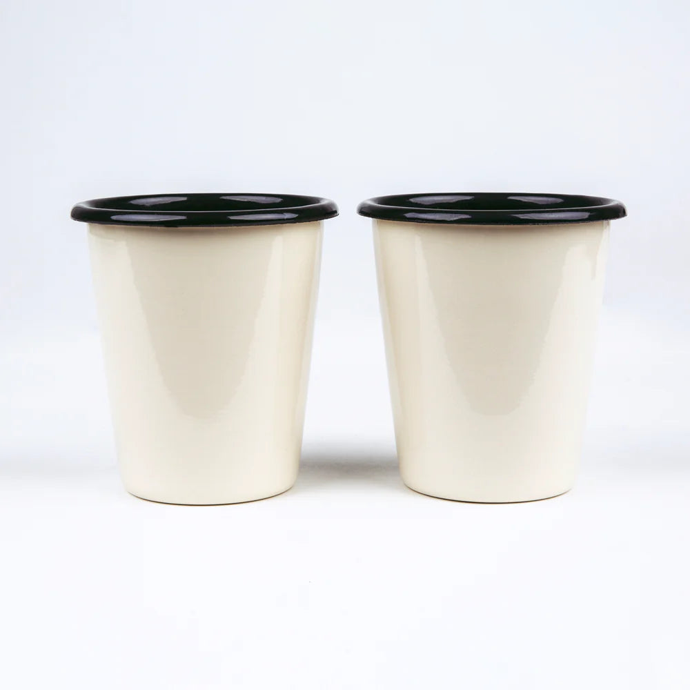 Ποτήρι Εμαγιέ 400ml Μπεζ